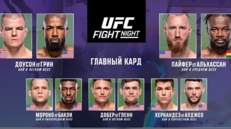Расписание ufc сегодня