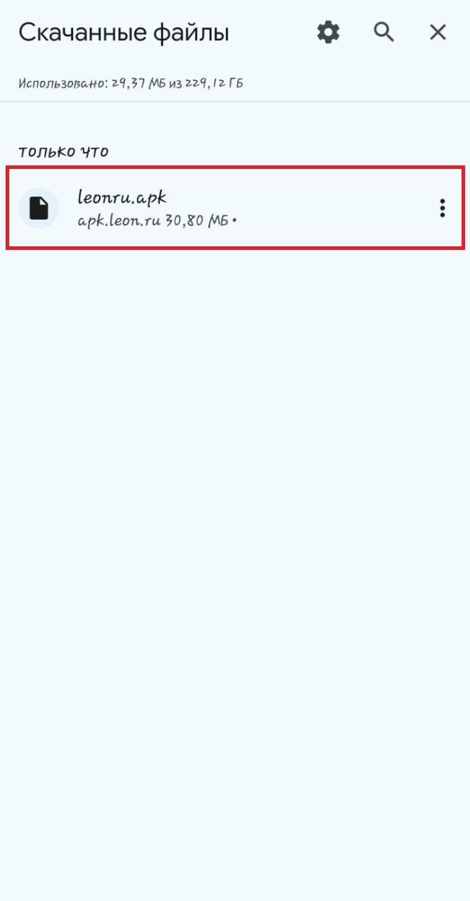 Установить приложение леон